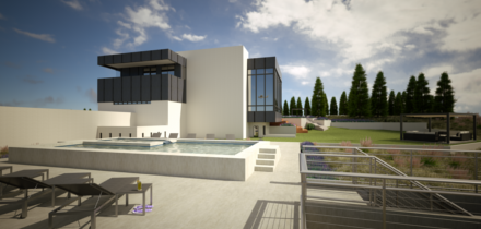 Rendering of a Luxury Residence with a Pool