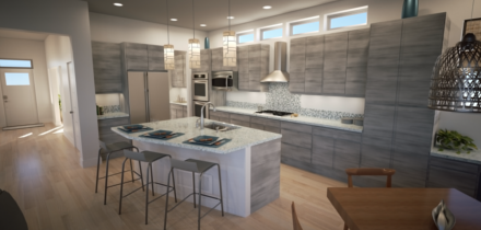 A Kitchen Rendering for New Build Home in Denver