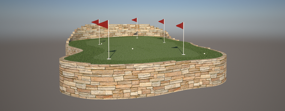 A 3D Model of a Putting Green for a Colorado House